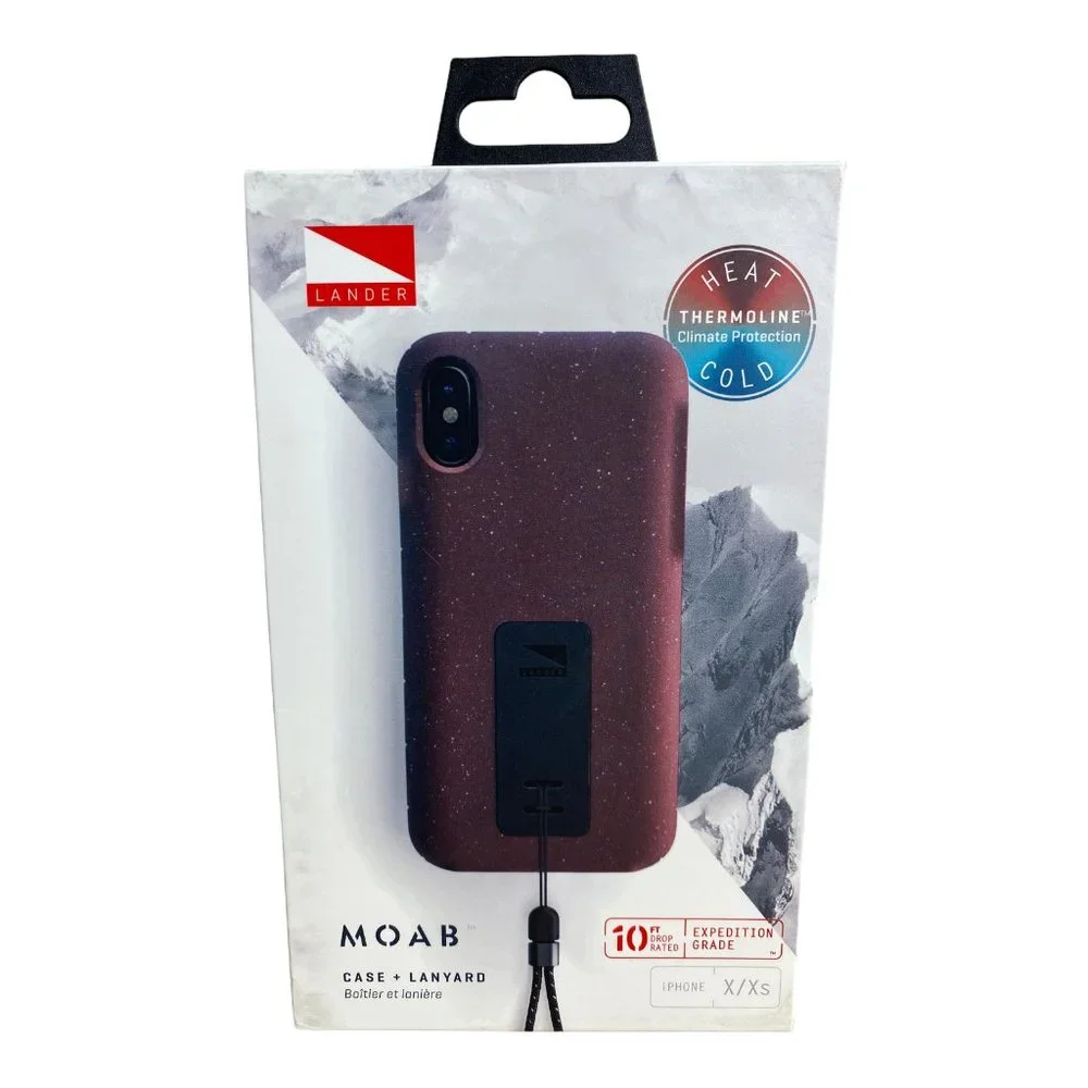 Lander‎ Moab Case for iPhone XS Red with Detachable Lanyard